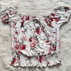 Chic Floral Puff Sleeve Blouse